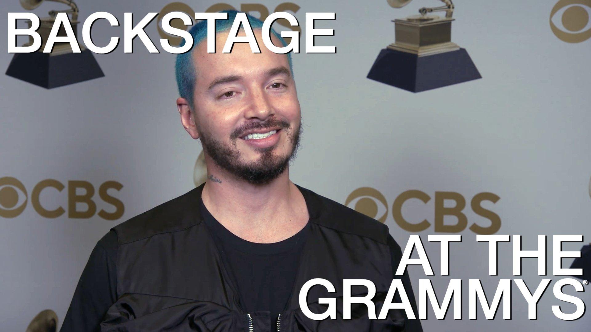 Backstage At The 2022 GRAMMYs With J Balvin